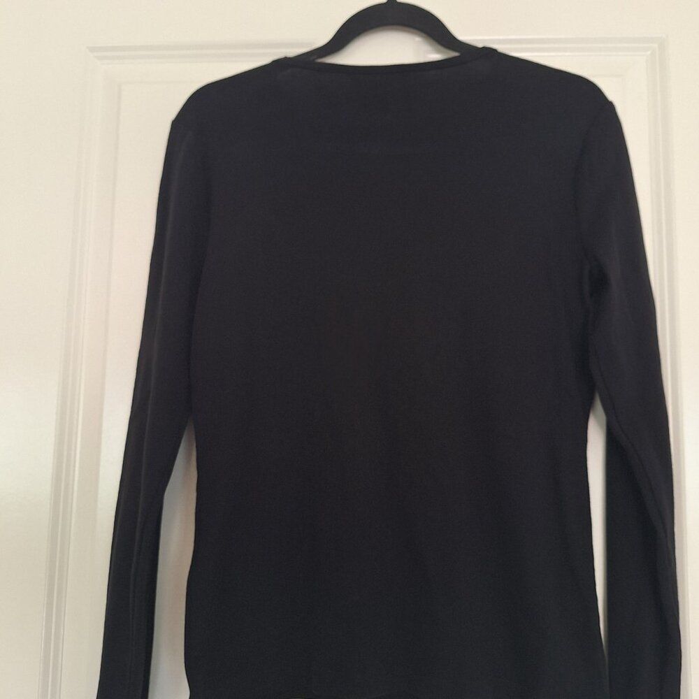 Lauren Ralph Lauren ‎ Black long sleeve top size M - Picture 3 of 6